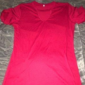 Red T-shirt Dress